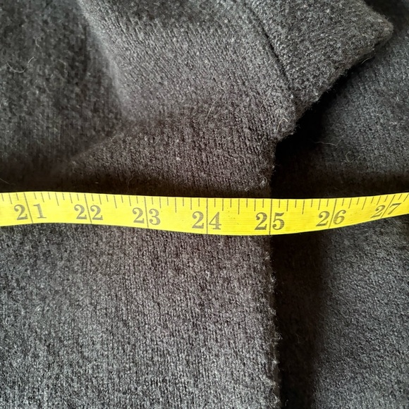 Madewell Wool Alpaca Drop Shoulder V-Neck Cardigan Button Academia Black XL Soft - Picture 7 of 8